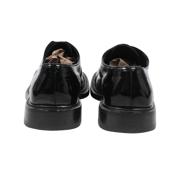 Prada Mens Vintage Dress Shoes 7.5 US 8.5 Black Patent Leather Square Wing Tip main image 4